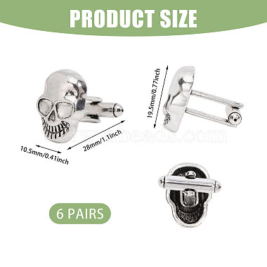 6Pairs Alloy Cufflinks(FIND-CA0011-03)-2
