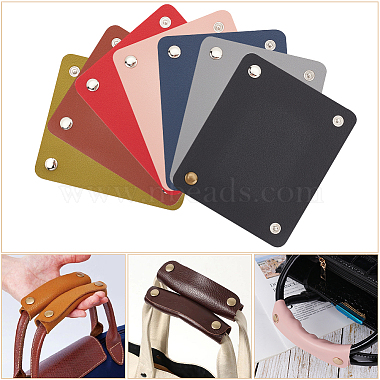 WADORN 14pcs 7 Colors Imitation Leather Luggage Handle Wrap for Suitcases(AJEW-WR0001-77)-5