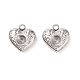 304 Stainless Steel Heart Charms Rhinestone Settings(STAS-E083-13P)-1