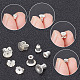 4 Pair 4 Style 925 Sterling Silver Bullet Ear Nuts(STER-DR0001-01)-2