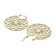 304 Stainless Steel Hollow Flower Hoop Earrings for Women(EJEW-R156-06G)-2