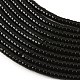 自然な黒曜石のビーズストランド(G-M420-A08-01)-4