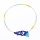 Rainbow Personalized Electroplate Glass Beaded Necklaces(NJEW-JN03410)-2