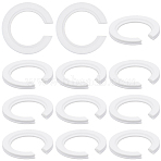 20Pcs PP Plastic Lampshade Ring, Adapter Ring, White, 44x44.5x4mm(FIND-CN0002-53)