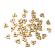 CCB Plastic Beads, Heart, Golden, 4.5x5x1.5mm, Hole: 1.4mm(CCB-H001-08G)