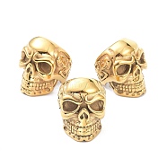 Ion Plating(IP) 304 Stainless Steel Beads, Skull, Golden, 16x12x14.5mm, Hole: 8mm(STAS-P291-14G)