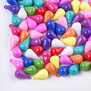 Plastic Pendants, Teardrop, Mixed Color, 24x13.5x13.5mm, Hole: 2.5mm(X-KY-T009-34)