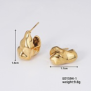 Fashionable and Cute Stud Earrings in Various Shapes, Golden, 18x17mm(KX6069)