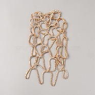 Alloy Rhinestone Tassel Chain Headbands for Women, Light Gold, 265x142x10mm(OHAR-WH20005-01G)