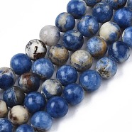 Natural Sodalite Beads Strands, Round, 6mm, Hole: 1mm, about 60~63pcs/strand, 14.76~14.96 inch(37.5~38cm)(G-S279-10-6mm)