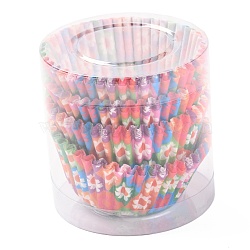 Cupcake Wrappers, DIY Baking Tool, Flower Pattern, 67.5x29.5mm, about 95~100pcs/box(AJEW-P082-A01-12)