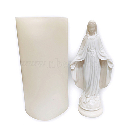 Virgin Mary Religion Theme DIY Silicone Candle Molds, for Scented Candle Making, Old Lace, 7.5x5.7x14.7cm(PW-WG46998-02)