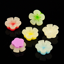 Resin Cabochons, Flower, Mixed Color, 13x5mm(X-RB773Y)
