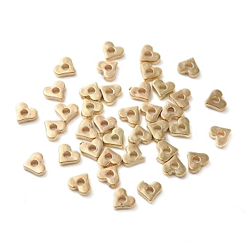 CCB Plastic Beads, Heart, Golden, 4.5x5x1.5mm, Hole: 1.4mm