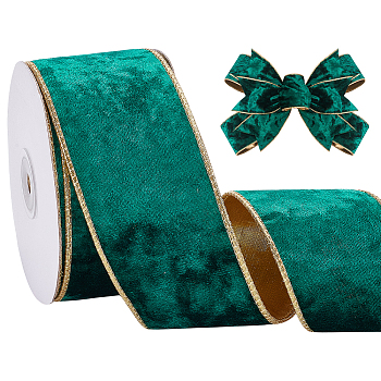 Polyester Ribbon, for Clothes Accessories, Dark Green, 2-1/2 inch(62mm), about 10.00 Yards(9.14m)/Roll