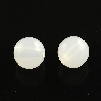 Imitation Jelly Round Acrylic Beads, Clear, 10mm, Hole: 1.5mm, about 920pcs/500g