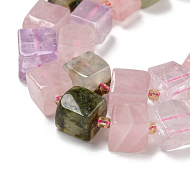 Natural Amethyst & Citrine & Prehnite & Quartz Crystal & Rose Quartz Beads Strands(G-G053-B14-01C)-4