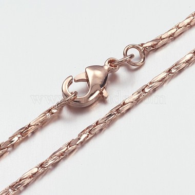 Brass Chain Necklaces(MAK-F013-01RG)-2