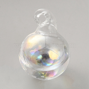 High Borosilicate Glass Bottle Pendants(GLAA-WH0010-02A)-1