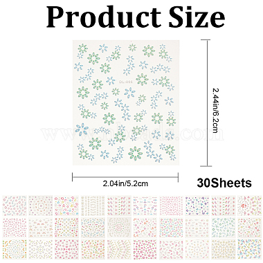 3D Flower Pattern Nail Art Sticker(DIY-WH0449-45)-2