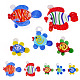 5Pcs 5 Colors Handmade Lampwork Pendants(LAMP-TA0002-14)-2