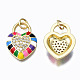 Brass Micro Pave Clear Cubic Zirconia Pendants(ZIRC-N039-144-NF)-2