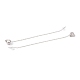 Flower with Plastic Pearl Long Dangle Stud Earrings(EJEW-A067-08P)-3