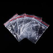 Plastic Zip Lock Bags, Resealable Packaging Bags, Top Seal, Rectangle, Clear, 7x5cm, Unilateral Thickness: 0.9 Mil(0.023mm)(X-OPP02)