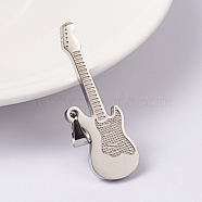 304 Stainless Steel Pendants, Bass, Stainless Steel Color, 40x14x2mm, Hole: 6x4mm(STAS-K162-098P)