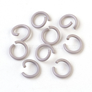 Iron Jump Rings, Open Jump Rings, Light Grey, 17 Gauge, 8~8.5x1.2mm, Inner Diameter: 5~6mm(IFIN-F149-F10)