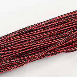 Braided Imitation Leather Cords, Round Bracelet Findings, Dark Red, 3x3mm, about 103.89 yards(95m)/bundle(LC-S005-061)
