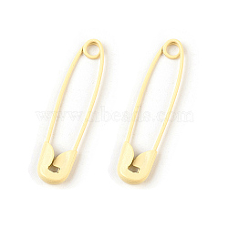 Iron Safety Pins, Champagne Yellow, 30x7x2mm, Pin: 0.7mm(IFIN-F149-E07)