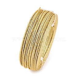 Textured Aluminum Wire, Metallic Thread for Jewelry Making, Round, Light Gold, 2mm, 12 Gauge, about 98.43 Feet(30m)/Roll(AW-NH0001-01B-03)