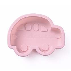 Car Food Grade Silicone Molds, Cake Pan Molds, For DIY Chiffon Cake Bakeware, Pink, 135x102x31mm(DIY-F044-17)