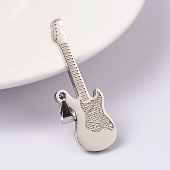 304 Stainless Steel Pendants, Bass, Stainless Steel Color, 40x14x2mm, Hole: 6x4mm