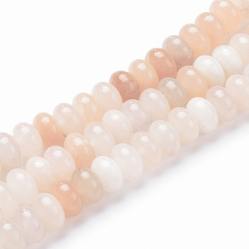 Natural Pink Aventurine Beads Strands, Rondelle, 6.5x4mm, Hole: 1mm, about 91pcs/strand, 15.3 inch~15.5 inch(39~39.5cm)