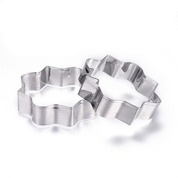 304 Stainless Steel Cookie Cutters, Cookies Moulds, DIY Biscuit Baking Tool, Stainless Steel Color, 76x76mm