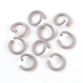 Iron Jump Rings, Open Jump Rings, Light Grey, 17 Gauge, 8~8.5x1.2mm, Inner Diameter: 5~6mm