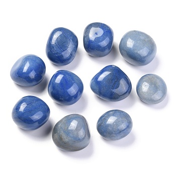 Natural Blue Aventurine Beads, No Hole, Nuggets, Tumbled Stone, Healing Stones for 7 Chakras Balancing, Crystal Therapy, Meditation, Reiki, Vase Filler Gems, 14~26x13~21x12~18mm, about 120pcs/1000g