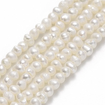 Natural Cultured Freshwater Pearl Beads Strands, Potato, Beige, 2~2.5x2.5~4x2.5~4mm, Hole: 0.5mm, about 160~178pcs/strand, 14.49~15.63 inch(36.8~39.7cm)