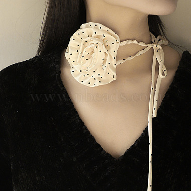 Old Lace Flower Cloth Necklaces