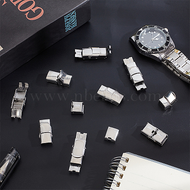 dicosmetic 20 définit une surface lisse 201 fermoirs de bracelet de montre en acier inoxydable(STAS-DC0011-59)-6