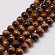 Natural & Dyed Tiger Eye Bead Strands(G-P230-10-16mm)-1