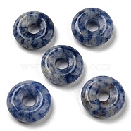 Natural Blue Spot Jasper Pendants, Donut/Pi Disc Charms, 17~18x4~6mm, Hole: 5~6mm(G-C066-02E)