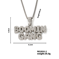 Sparkling 3D Alphabet Pendant Necklace with Minimalist High Street Style(SS8899-2)