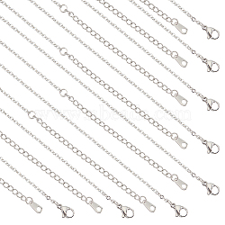 20Pcs 304 Stainless Steel Cable Chains Necklaces Ser for Men Women, Stainless Steel Color, 16.14 inch(41cm)(NJEW-NB0001-08)