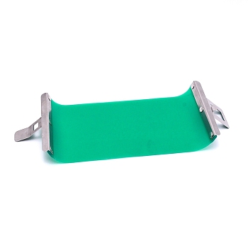 Silicone Heat Transfer Printing Cup Clasp, with Stainless Steel Findings, Sea Green, 24x11x4.6~5.6cm