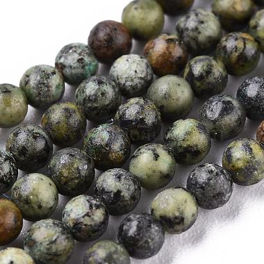 Natural African Turquoise(Jasper) Beads Strands(G-N0188-02-3mm)-4