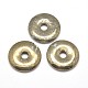 Donut/Pi Disc Natural Pyrite Pendants(G-I125-33A)-1