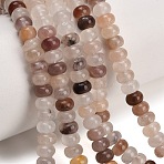 Natural Violet Strawberry Quartz Smooth Rondelle Beads Strands, 6.5~7x4.5mm, Hole: 0.9mm, about 93~94pcs/strand, 14.74''~14.90''(37.45~37.85cm)(GG-CBA792A-H01-4x6mm)